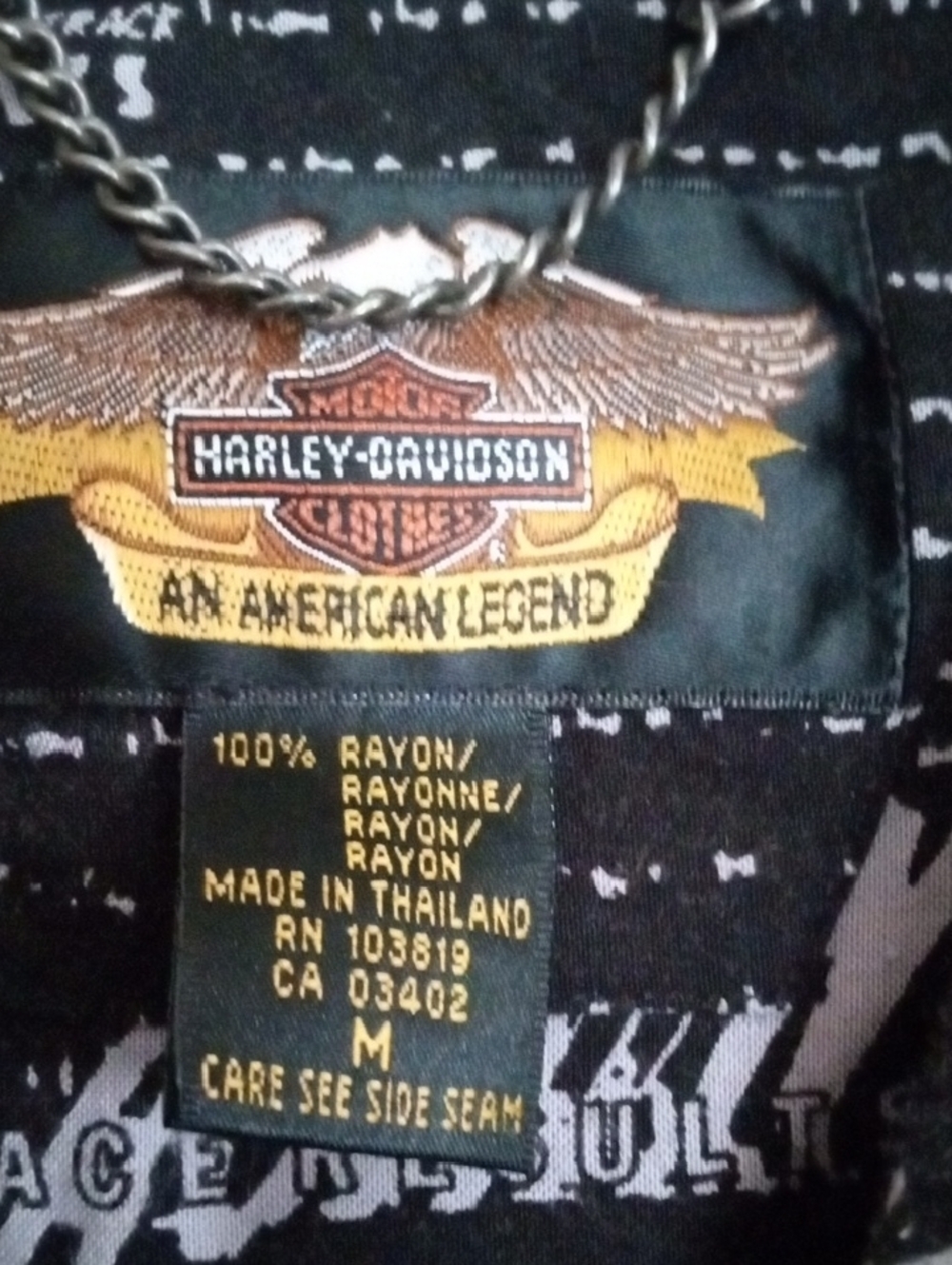 Harley-Davidson Black Short Sleeve Button-Up Shirt - Picture 3 of 13